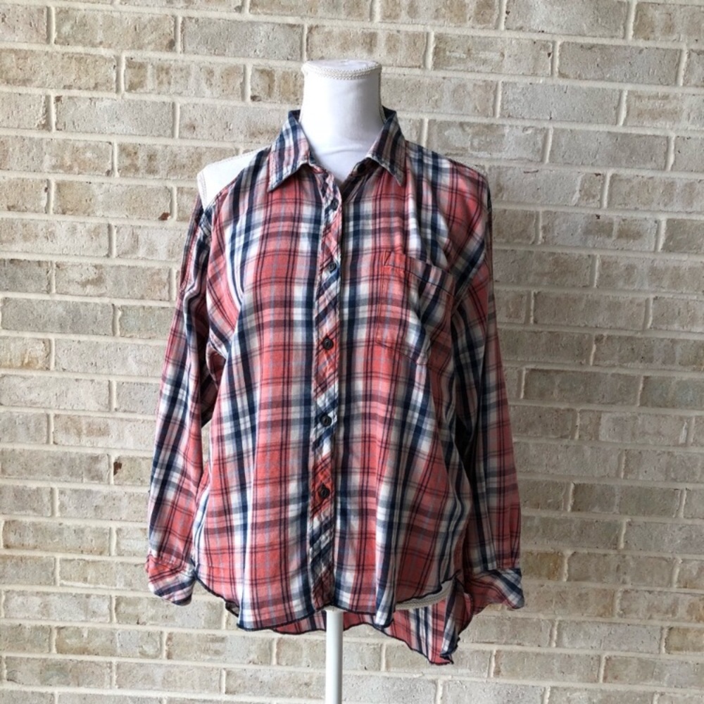 Ralph Lauren cold shoulder flannel